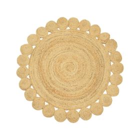 Χαλί Voni Inart φυσικό γιούτα Φ120x1εκ