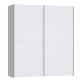 Ντουλάπα ρούχων Noez δίφυλλη με ράφια λευκό μελαμίνης 170.5x61x190.5εκ