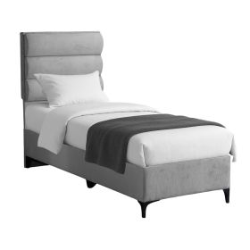 Κρεβάτι Limit ύφασμα σε γκρι απόχρωση 90x200εκ