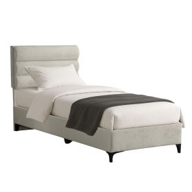 Κρεβάτι Limit ύφασμα σε κρεμ απόχρωση 120x200εκ