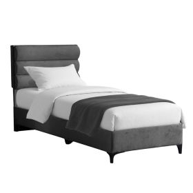 Κρεβάτι Limit ύφασμα σε ανθρακί απόχρωση 120x200εκ