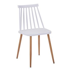 Καρέκλα Aurora I pp σε λευκή απόχρωση-πόδι μεταλλικό φυσικό 43x48x79εκ