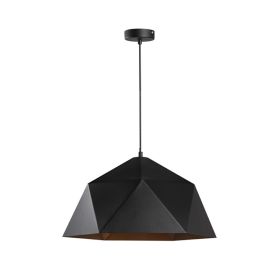 Φωτιστικό οροφής Hazmi μαύρο-χρυσό μέταλλο Φ38x20εκ