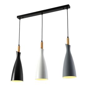 Φωτιστικό οροφής τρίφωτο Eracile μαύρο-λευκό-γκρι μέταλλο 70x38εκ