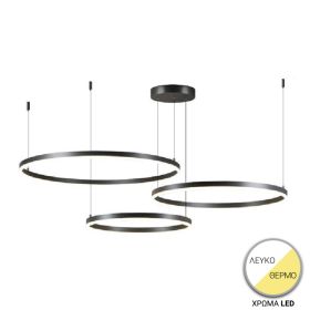 Φωτιστικό οροφής Premele led μαύρο μέταλλο Φ120x150εκ