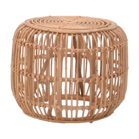 Σκαμπό Rajesty rattan σε φυσική απόχρωση Φ60x46εκ