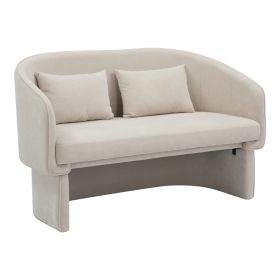 Καναπές διθέσιος Playmob ύφασμα σε μπεζ απόχρωση 128x65x79εκ