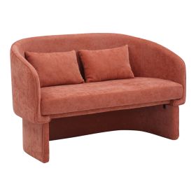 Καναπές διθέσιος Playmob ύφασμα σε κεραμιδί απόχρωση 128x65x79εκ