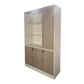 Βιβλιοθήκη γραφείου Armadi σε sonoma-λευκή απόχρωση 120x40x200εκ