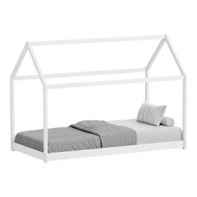 Παιδικό κρεβάτι Nino τ. Montessori ξύλο πεύκου σε λευκή απόχρωση 90x190εκ