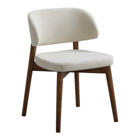 Καρέκλα Siena rubberwood σε καρυδί-εκρού απόχρωση 48x50x81εκ