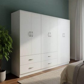 Ντουλάπα εξάφυλλη Lego λευκή 200,5x42x180εκ