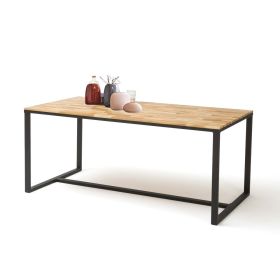 Τραπεζαρία Verona Μέταλλική/Μασίφ Ξύλο 160x80x75cm