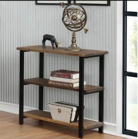 Κονσόλα/Έπιπλο Εισόδου Verona Μέταλλο/Μασίφ Ξύλο 90x24x90cm