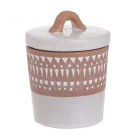 Δοχείο Με Καπάκι  inart κεραμικό 11x11x14cm