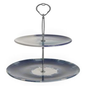 Ορντερβριέρα  inart Διώροφη κεραμική Φ27x30cm