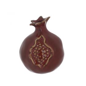 Διακοσμητικό Ρόδι  INART μπορντώ 8x8x10cm