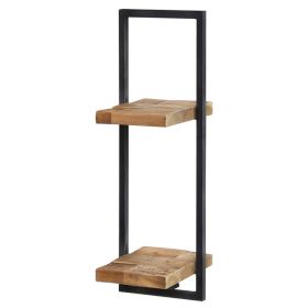 Ράφι Τοίχου Verona Μέταλλο/Μασίφ Ξύλο 25x25x75cm