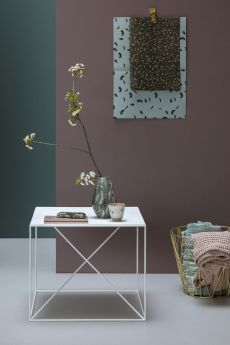 Τραπεζάκι σαλονιού Sirius Λευκό-Μέταλλο 55x55x45cm